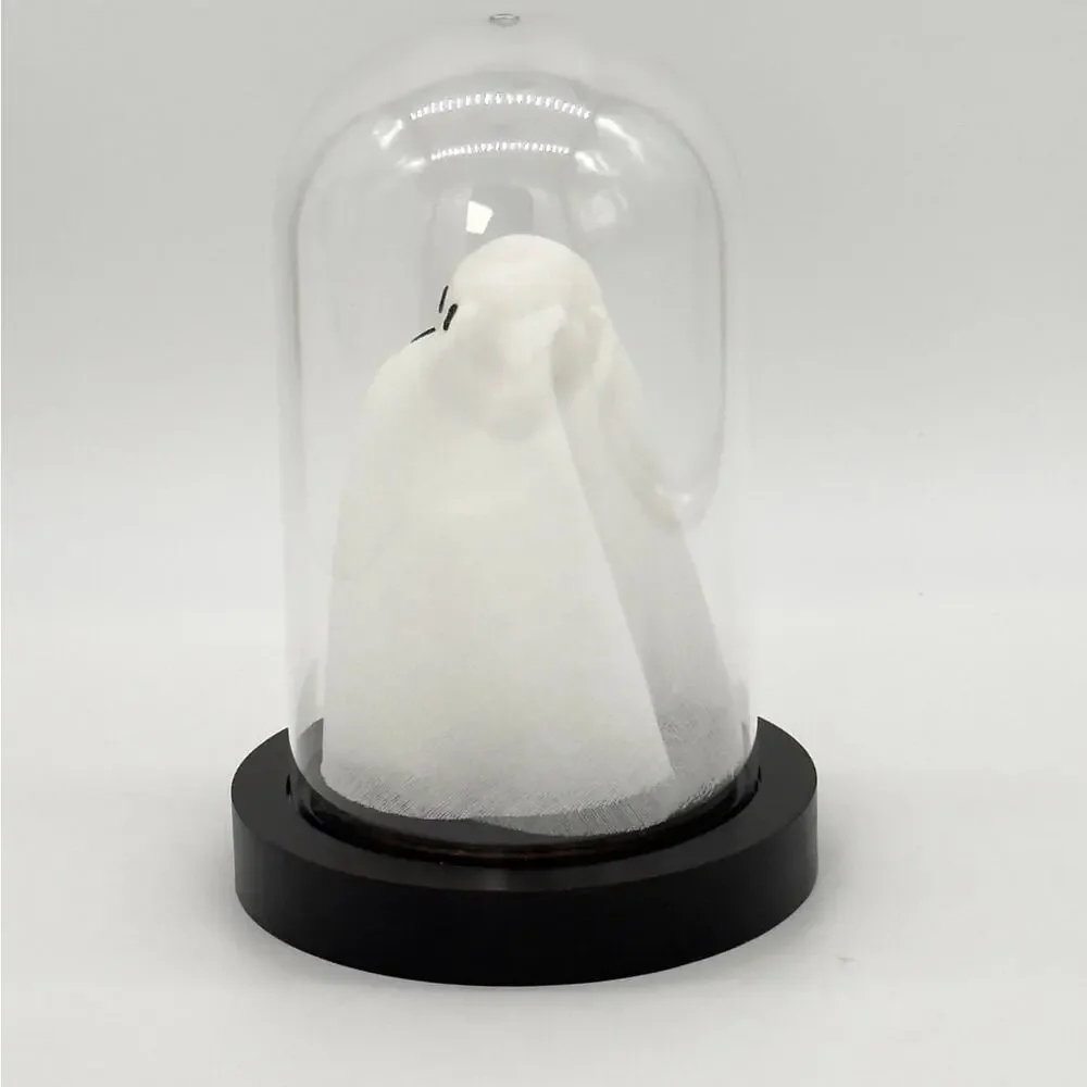 Pottery Barn Ghost Cloche Light Up Halloween Decor NEW